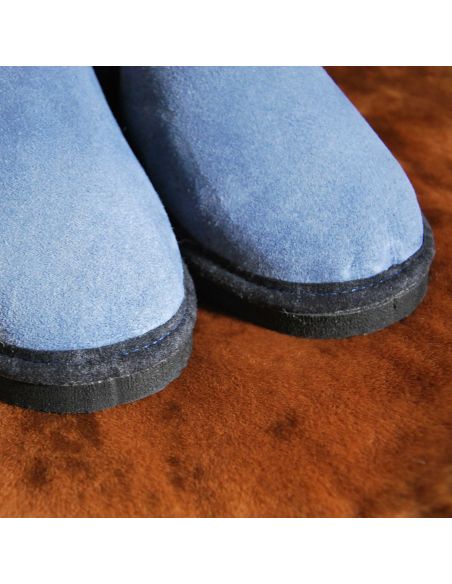 Chaussons chauds charentaises Homme et femme en peau de mouton