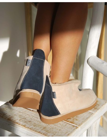 Zapatillas de piel de cordero genuino