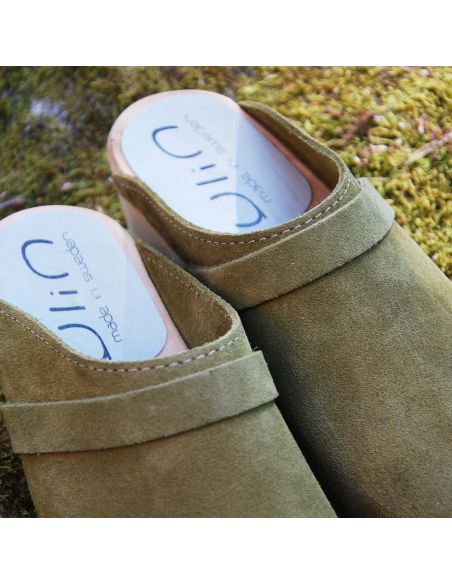 Sabot femme en daim nubuck velours luxe