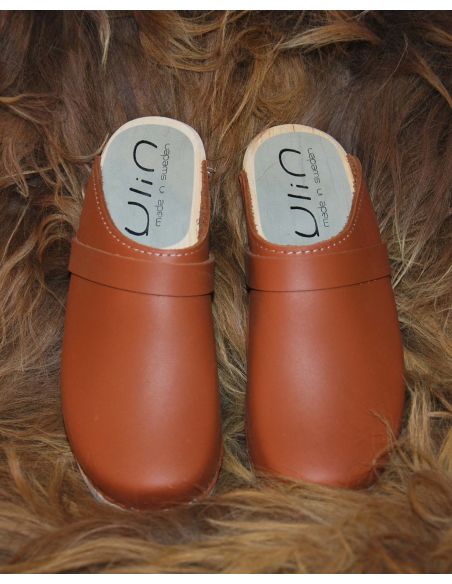 Damen Schwedische Holzschuhe in Gemüse Leder