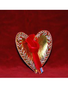 Corazón triple de piel de cordero auténtica 2