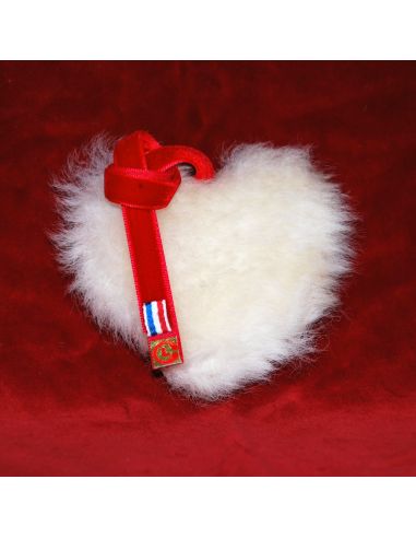 Suspension de noël en peau de mouton véritable 