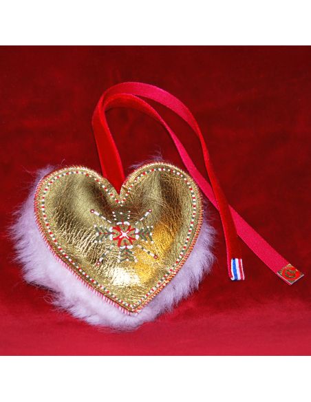 Corazón en piel de cordero y oveja 