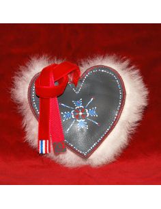 Hand-painted golden sheepskin and lambskin Christmas decoration traditional decoration