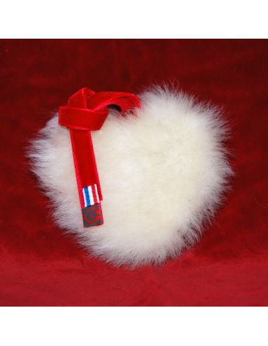 Coeur à suspendre en matière naturelle design nordique 