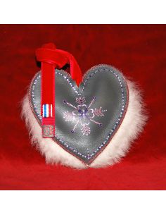 Hand-painted golden sheepskin and lambskin Christmas decoration traditional decoration