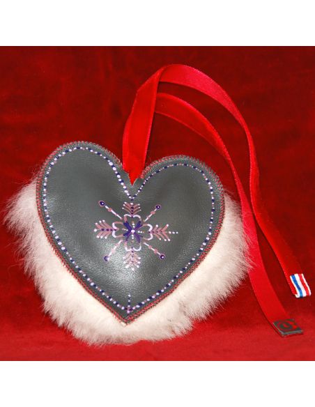 Hand-painted golden sheepskin and lambskin Christmas decoration traditional decoration