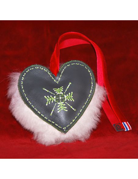 Handbemalte Weihnachtsdekoration aus Leder Arôme Nordique  