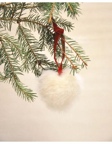 Hand-painted sheepskin and lambskin Christmas decoration traditional decoration