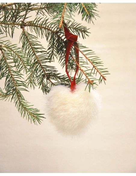 Hand-painted sheepskin and lambskin Christmas decoration traditional decoration