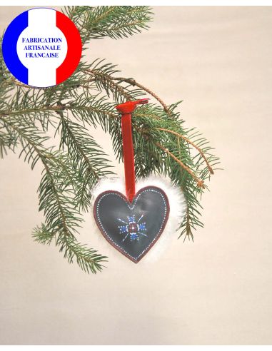 Handbemalte Weihnachtsdekoration aus Leder Arôme Nordique  