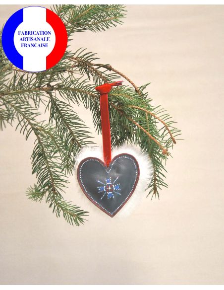 Handbemalte Weihnachtsdekoration aus Leder Arôme Nordique  