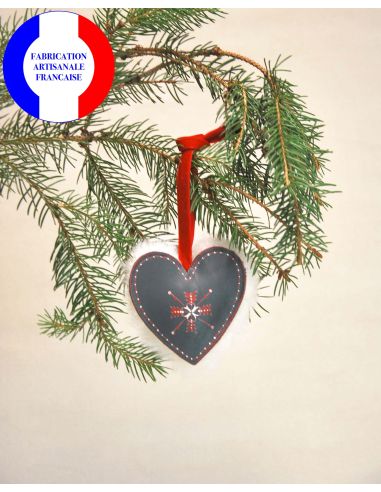 Handbemalte Weihnachtsdekoration aus Leder Arôme Nordique  