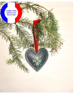 Adorno navideño de cuero pintado a mano Aroma Nórdico  