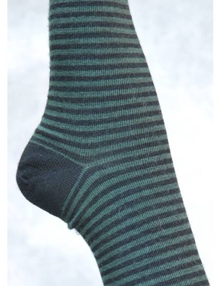 Zoom Chaussettes homme très fines noires et kaki  laine