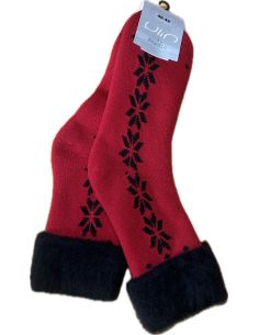 Warm fleece socks for women and men, with thermotherapy and sensitive feet