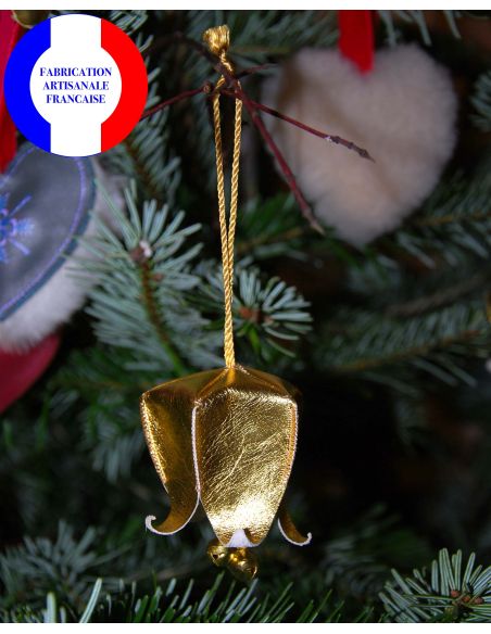 Flores Campanilla musical navideña de cuero para el árbol de Navidad