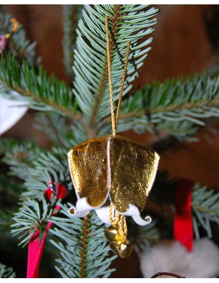 Flores Campanilla musical navideña de cuero para el árbol de Navidad