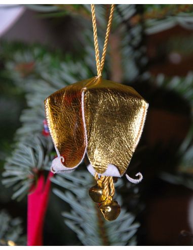 Weihnachtsglockenblumen aus Leder für den Weihnachtsbaum