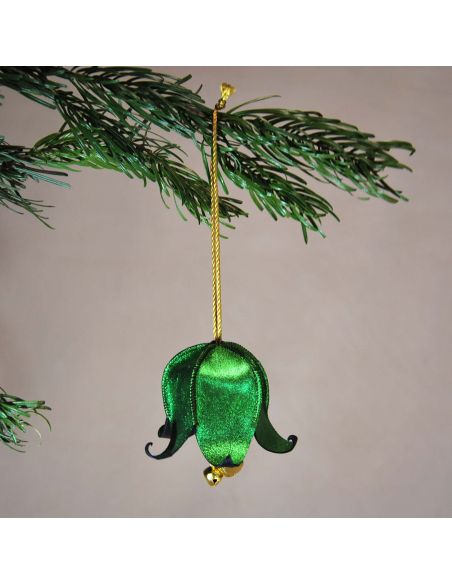 Campanillas musicales navideñas de cuero y cascabeles para el árbol de Navidad