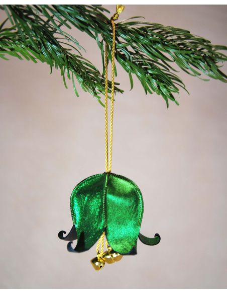 Clochettes musicales de Noël en cuir et ses jingle bells pour le sapin