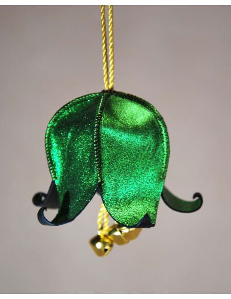 Campanillas musicales navideñas de cuero y cascabeles para el árbol de Navidad