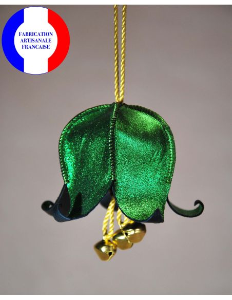 Campanillas musicales navideñas de cuero y cascabeles para el árbol de Navidad