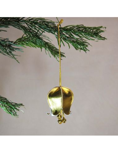 Leather Christmas bells and jingle bells for the Christmas tree