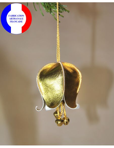 Leather Christmas bells and jingle bells for the Christmas tree