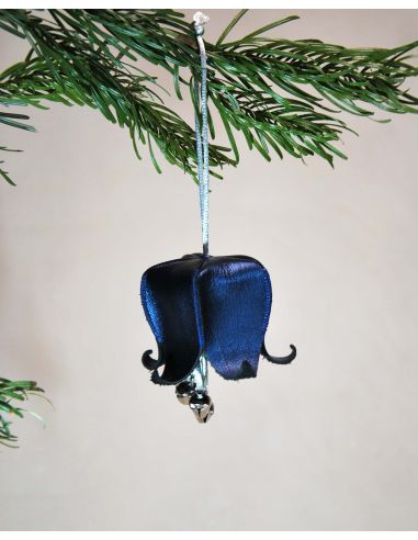 Weihnachtsglockenblumen aus Leder für den Weihnachtsbaum