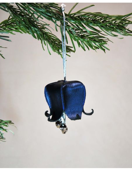 Flores Campanilla musical navideña de cuero para el árbol de Navidad