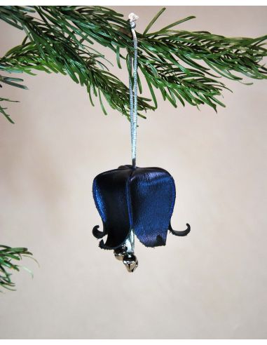 Flores Campanilla musical navideña de cuero para el árbol de Navidad