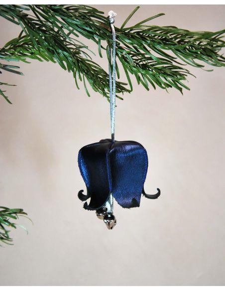 Flores Campanilla musical navideña de cuero para el árbol de Navidad