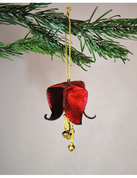 Weihnachtsglockenblumen aus Leder für den Weihnachtsbaum