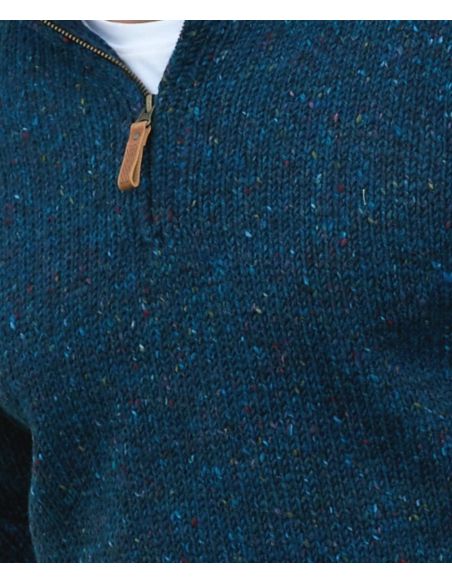 Pull Homme col camionneur chaud en pure laine donegal irlandaise 100% 