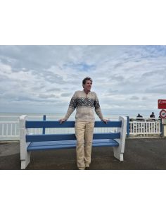 Celtic Jacquard Half Zip Pullover aus reiner Merinowolle 2