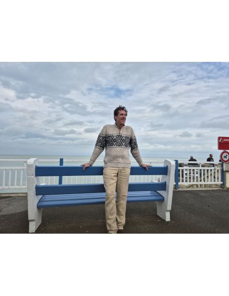 Pull Homme irlandais chaud jacquard pure laine mérinos