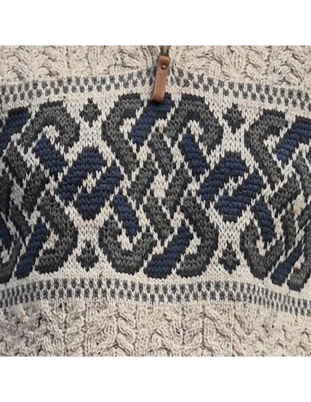 Pull Homme irlandais chaud jacquard pure laine mérinos
