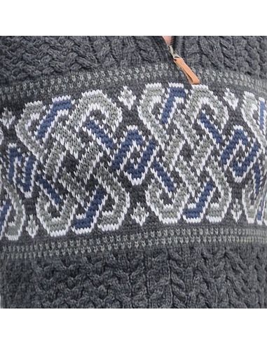 Pull Homme irlandais chaud jacquard pure laine mérinos