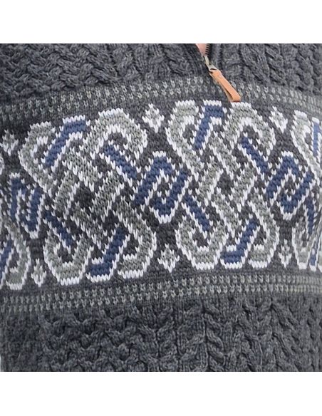 Pull Homme irlandais chaud jacquard pure laine mérinos