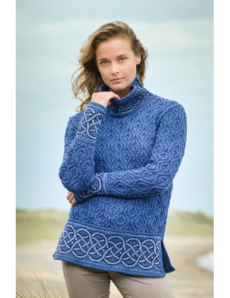Beautiful Jacquard design fairisle sweater in pure merinowool