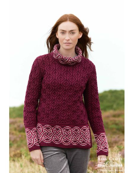 Beautiful Jacquard design fairisle sweater in pure merinowool