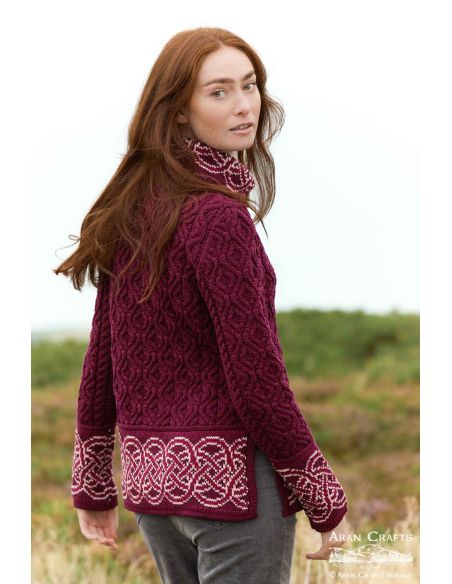 Schöner Jacquard Design Fairisle Pulloverin merinowolle fur Damen