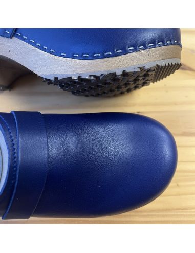 Men's Swedish tanned vegetal leather wooden clogs