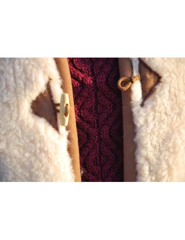 Gilet de Berger chaud  pure laine boutons brandebourg