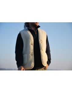 Waistcoat sleeveless pure wool with Brandenburg 2