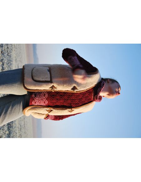 Gilet de Berger chaud  pure laine boutons brandebourg