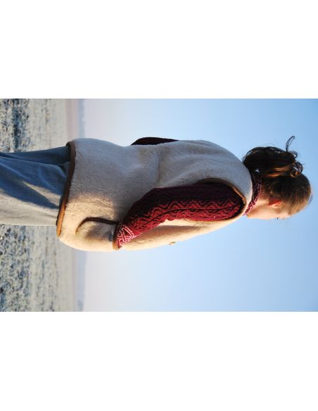 Gilet de Berger chaud  pure laine boutons brandebourg