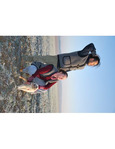 Weste Reiner Wolle Weste mit Brandenburg Schließung