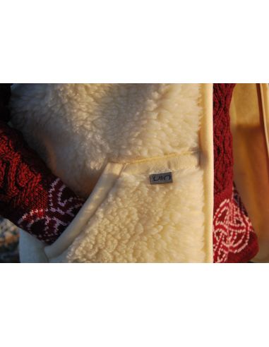 Chaleco sin mangas para hombre y mujer de pura lana merina con cuello y cierre ZIP